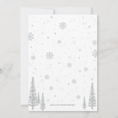 Winter Onederland 1e verjaardag uitnodiging - meis (Achterkant)