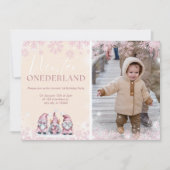 Winter ONEderland 1e verjaardag uitnodiging meisje (Voorkant)