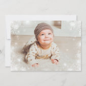 Winter ONEderland 1e verjaardag uitnodiging meisje (Achterkant)