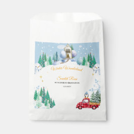 Winter Onederland 1e verjaardag Uitnodigingen Bedankzakje