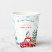 Winter Onederland 1e verjaardag Uitnodigingen Papieren Bekers (Voorkant)