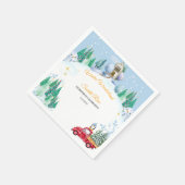 Winter Onederland 1e verjaardag Uitnodigingen Servet (Hoek)