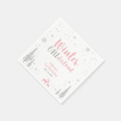 Winter Onederland 1e verjaardag van Napkin Servetten (Hoek)