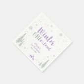 Winter Onederland 1e verjaardag van Napkin Servetten (Hoek)