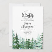 Winter Onederland 1e verjaardag Woodland Forest Kaart (Voorkant)