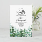 Winter Onederland 1e verjaardag Woodland Forest Kaart (Staand voorkant)