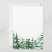 Winter Onederland 1e verjaardag Woodland Forest Kaart (Achterkant)