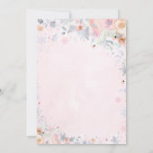 Winter ONEderland 1e verjaardag Zilver Roze Perzik Kaart (Achterkant)