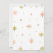 Winter Onederland 1e verjaardagsfeestje Kaart (Achterkant)