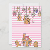 Winter onederland 1e verjaardagsfeestje winter kaart (Achterkant)