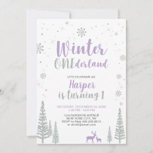 Winter Onederland 1e verjaardagsuitnodiging - Meis Kaart