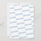 Winter Onederland 1st Birthday Blue Kaart (Achterkant)