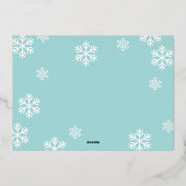 Winter ONEderland 1st Birthday Blue Silver Folie Uitnodiging (Achterkant)