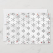 Winter ONEderland 1st Birthday Foto Kaart (Achterkant)