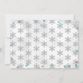 Winter ONEderland 1st Birthday Foto Kaart (Achterkant)