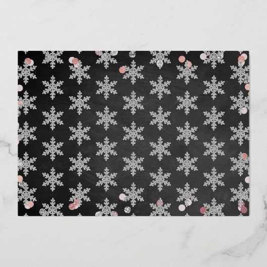 Winter ONEderland 1st Birthday foto Real Folie Uitnodiging (Achterkant)