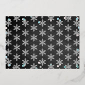 Winter ONEderland 1st Birthday foto Real Folie Uitnodiging (Achterkant)