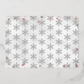 Winter ONEderland 1st Birthday foto Real Folie Uitnodiging (Achterkant)