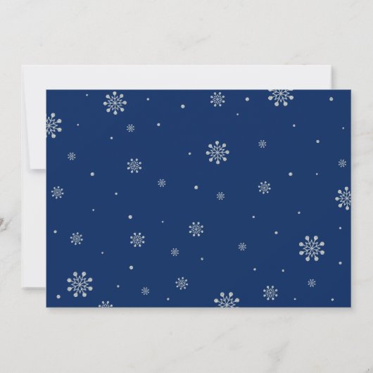 Winter Onederland 1st Birthday Invitation - Boy Kaart (Achterkant)