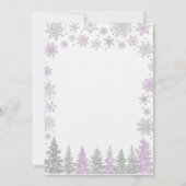 Winter ONEderland 1st Birthday Invitation Editable Kaart (Achterkant)