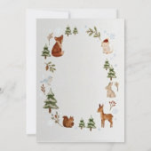 Winter ONEderland 1st Birthday Invitation Editable Kaart (Achterkant)