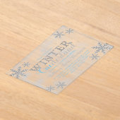 Winter ONEderland 1st Birthday Party Acryl Uitnodigingen (Laagn)