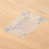 Winter ONEderland 1st Birthday Party Acryl Uitnodigingen (Laagn)