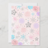 Winter ONEderland 1st Birthday Party Invitations Kaart (Achterkant)