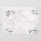 Winter ONEderland 1st Birthday Party Kaart (Achterkant)