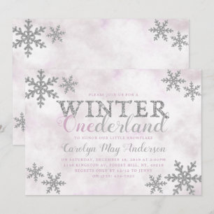 Winter ONEderland 1st Birthday Party Kaart