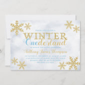 Winter ONEderland 1st Birthday Party Kaart (Voorkant)