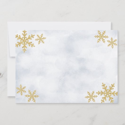 Winter ONEderland 1st Birthday Party Kaart (Achterkant)