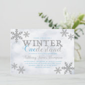 Winter ONEderland 1st Birthday Party Kaart (Staand voorkant)