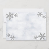 Winter ONEderland 1st Birthday Party Kaart (Achterkant)