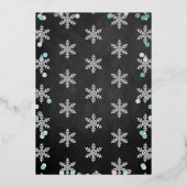 Winter ONEderland 1st Birthday Real Folie Uitnodiging (Achterkant)