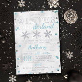 Winter ONEderland 1st Birthday Real Folie Uitnodiging