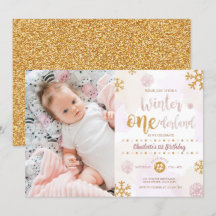 Winter Onederland 1st Birthday Roos Gold en Gold