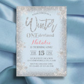 Winter ONEderland 1st Birthday Silver Snowflake Kaart