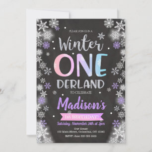 Winter ONEderland 1st Birthday Uitnodiging