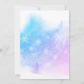 Winter ONEderland 1st Birthday Uitnodiging (Achterkant)