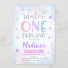 Winter ONEderland 1st Birthday Uitnodiging