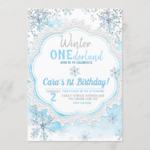 Winter ONEderland 1st Birthday Uitnodiging