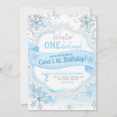 Winter ONEderland 1st Birthday Uitnodiging (Voorkant)