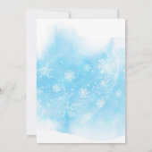Winter ONEderland 1st Birthday Uitnodiging (Achterkant)