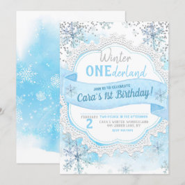 Winter ONEderland 1st Birthday Uitnodiging