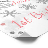 Winter ONEderland 1st Birthday Welkom Poster (Hoek)