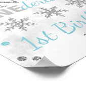 Winter ONEderland 1st Birthday Welkom Poster (Hoek)