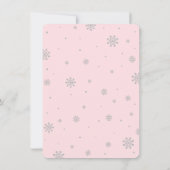 Winter Onederland 1st, eerste verjaardag, meisje Kaart (Achterkant)