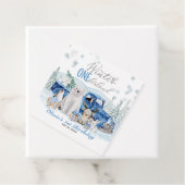 Winter Onederland Arctic Animal Boy 1st Birthday Bedankjes Labels (In situ)