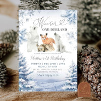 Winter Onederland Arctic Animals eerste verjaardag